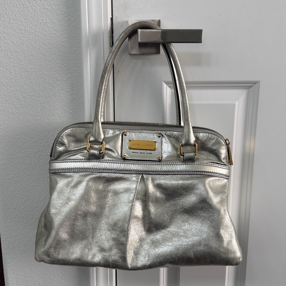 Authentic Marc Jacobs Silver Shoulder Bag